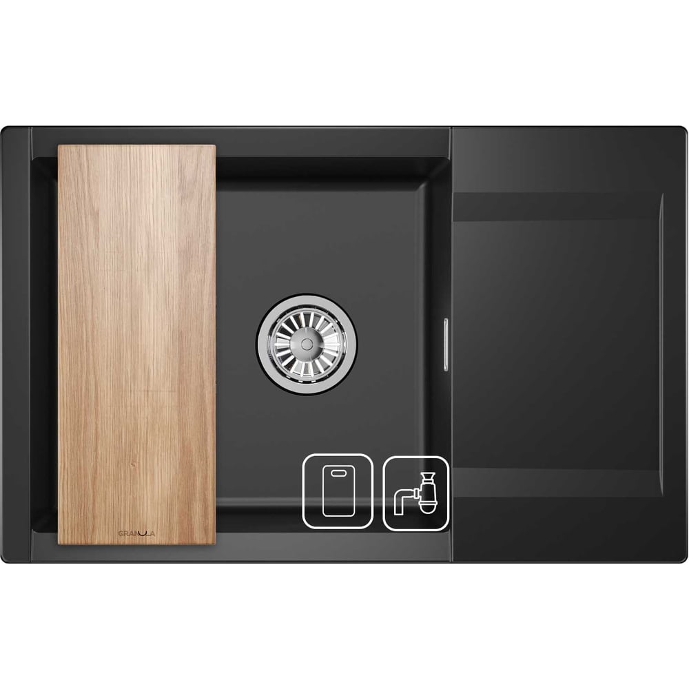 Изображение товара Кухонная мойка GRANULA Estetica 7807 из кварца, цвет турмалин