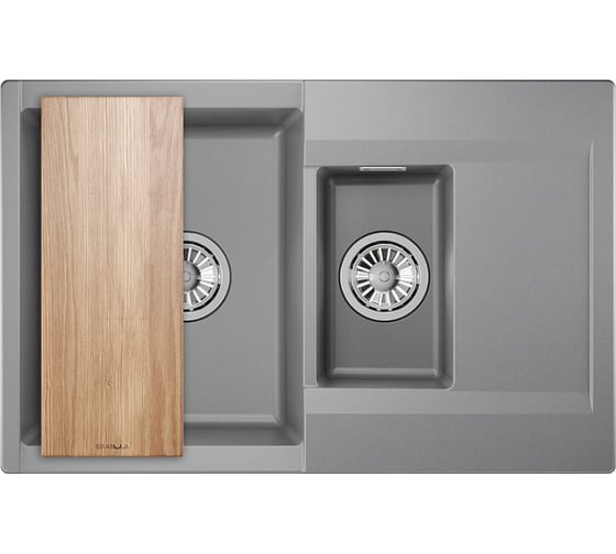 Изображение товара Мойка для кухни GRANULA Estetica 7808 алюминиум 7808, АЛЮМИНИУМ