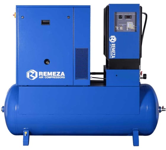 Изображение товара Компрессор винтовой Remeza ВК10Е-15-500Д на ресивере, с рефрижераторным осушителем 2824810
