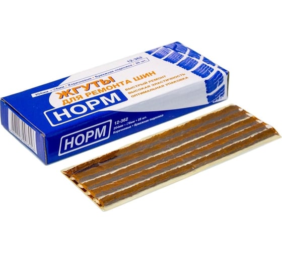 Изображение товара Жгуты NORM коричневые, 204х6 мм, 25 шт. 12-362 (ШК-200)