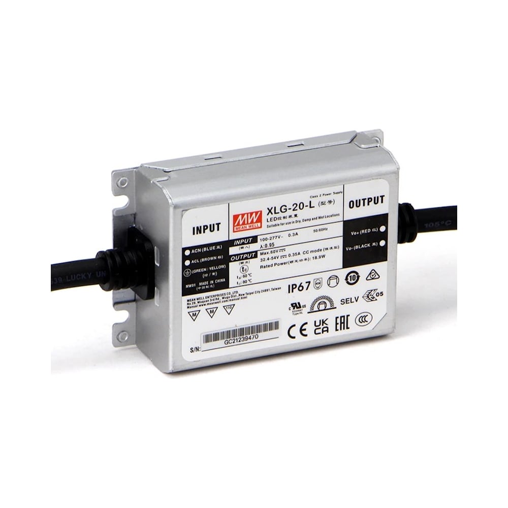 Изображение товара Сетевой преобразователь Mean Well XLG-20-L AC-DC Т03724279