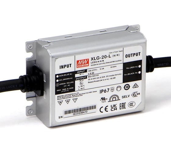 Изображение товара Сетевой преобразователь Mean Well XLG-20-L AC-DC Т03724279
