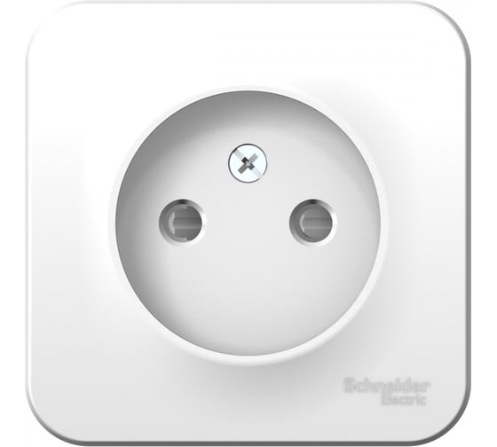 Изображение товара 1-местная розетка Systeme Electric ОП Blanca 16А IP20 250В без заземления, защитные шторки с изолирующей пластиной, белый, SE BLNRA001111