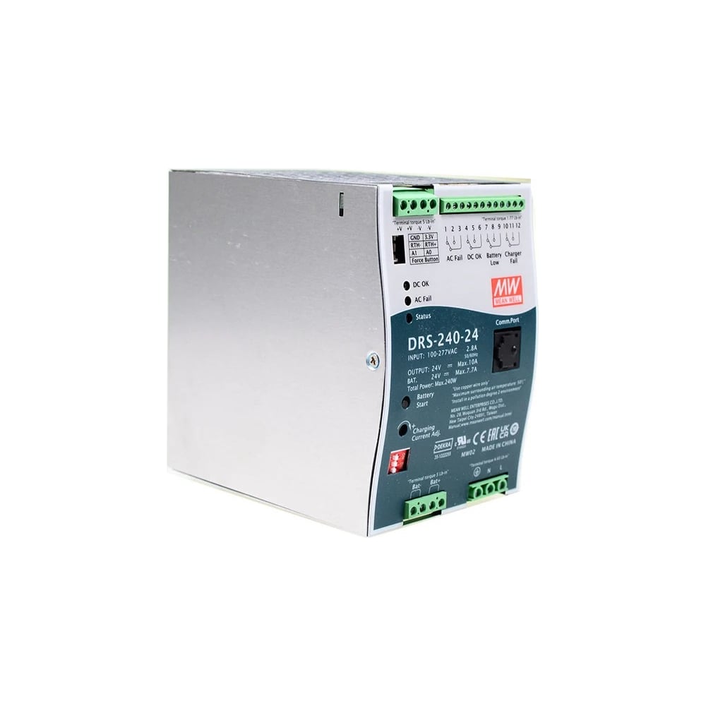 Изображение товара Блок питания Mean Well DRS-240-24 AC-DC для систем безопасности