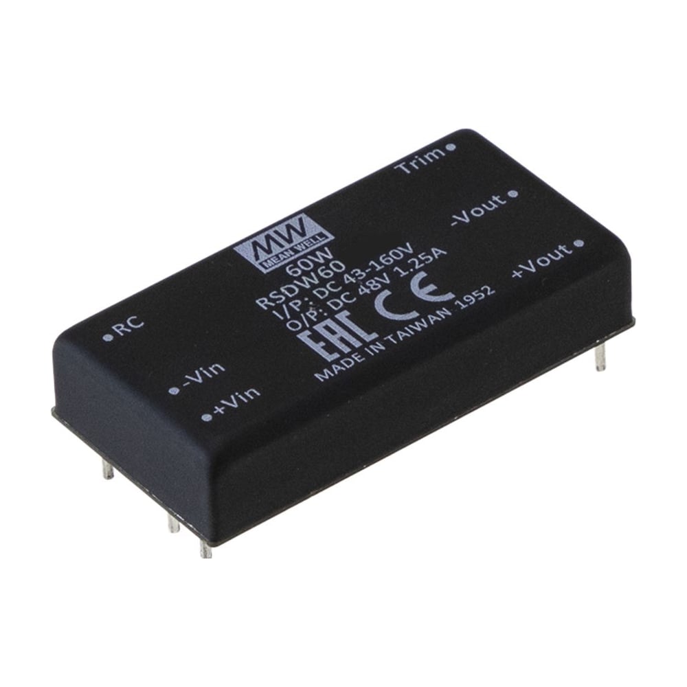 Изображение товара Преобразователь Mean Well RSDW60F-12 DC-DC на DIN-рейку