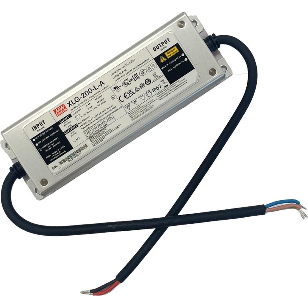 Изображение товара LED-драйвер Mean Well XLG-200-L-DA2 мощностью 200 Вт