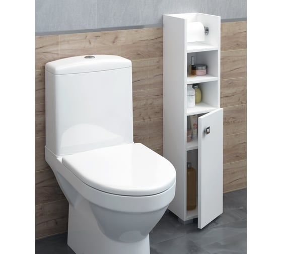 Изображение товара Притуалетный шкаф SANTREK (с втулкой) "Виола" 1 дверь, 2 ниши, правый, 200x950x190 316054