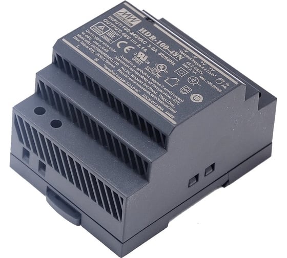 Изображение товара Источник питания Mean Well HDR-100-48N AC-DC на DIN-рейку Т02697849