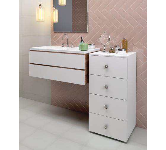 Изображение товара Пенал SANTREK "Виола" 4 ящика, белый, 400x836x350 316052