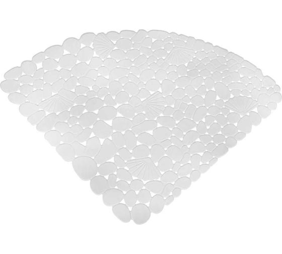 Изображение товара Коврик для душевой кабины МУЛЬТИДОМ 54x54 см, треугольный, белый ПТ72-75