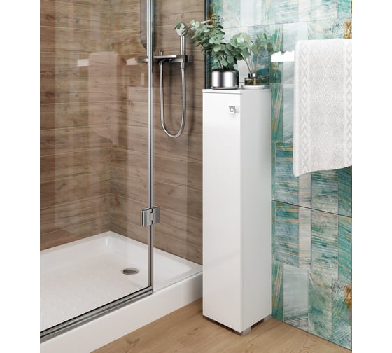 Изображение товара Туалетный шкаф SANTREK "Виола" белый, левый, 200x950x190 316063