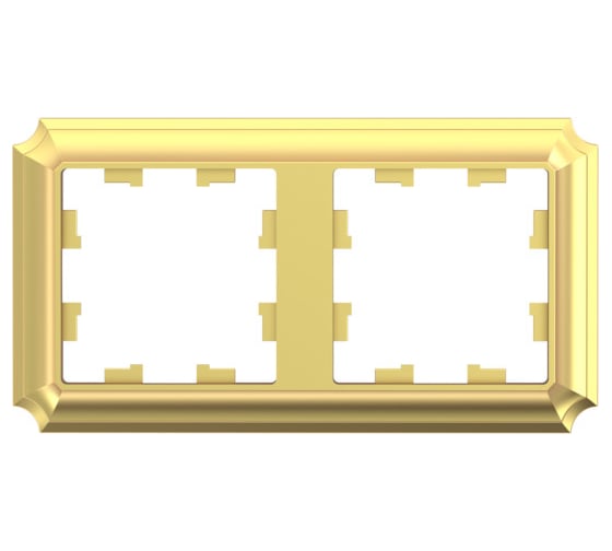 Изображение товара 2-постовая универсальная рамка Systeme Electric Atlasdesign antique золото ATN101602