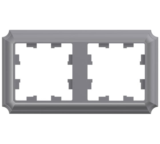 Изображение товара 2-постовая универсальная рамка Systeme Electric Atlasdesign antique сталь ATN100902