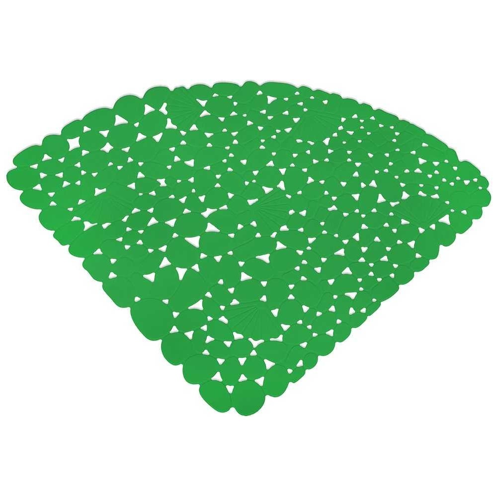 Изображение товара Коврик треугольный МУЛЬТИДОМ 54x54 см зеленый для душевой кабины