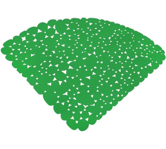 Изображение товара Коврик для душевой кабины МУЛЬТИДОМ 54x54 см, треугольный, зеленый ПТ72-78
