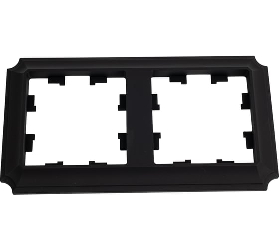 Изображение товара 2-постовая универсальная рамка Systeme Electric Atlasdesign antique карбон ATN101002