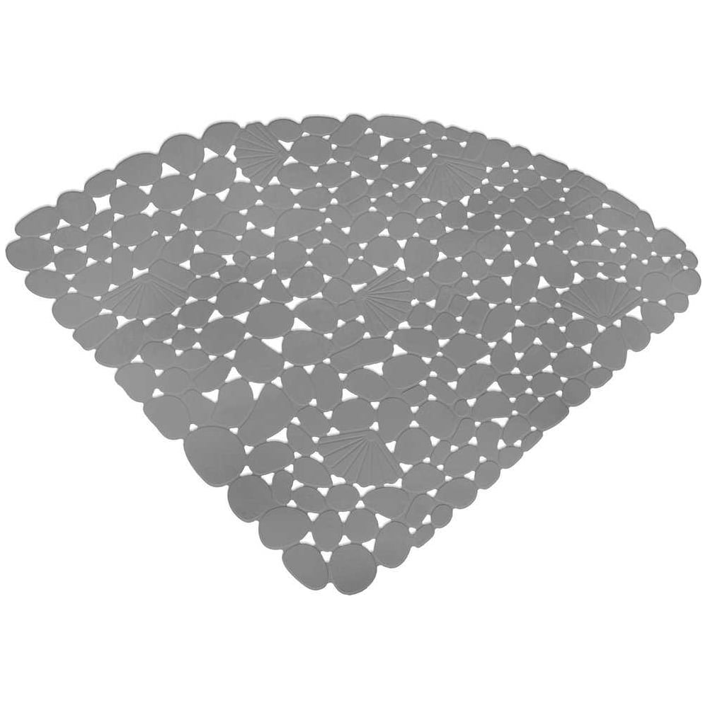 Изображение товара Коврик для душевой кабины МУЛЬТИДОМ серый треугольный 54x54 см