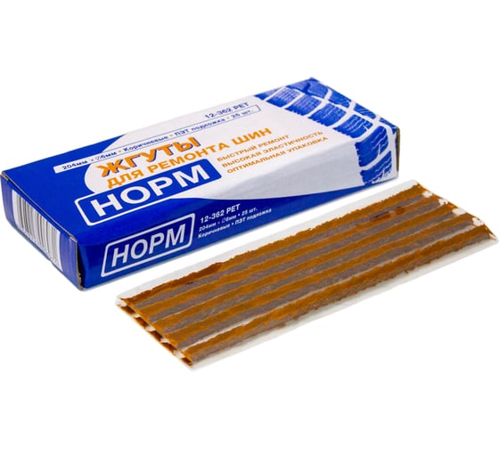 Изображение товара Жгуты для ремонта шин NORM 204х6 мм 25 шт. 12-362 PET