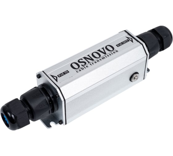 Изображение товара Уличный PoE удлинитель OSNOVO E-PoE/2GW 10/100/1000M Gigabit Ethernet до 500м (до 22W) со встроенной грозозащитой 6kV. sct1140