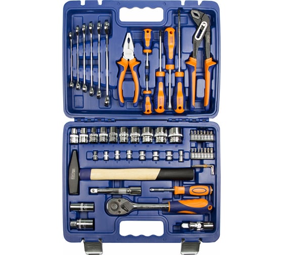 Изображение товара Набор инструмента 1/2 Dr и 1/4 Dr 56 предметов HELFER HF000013