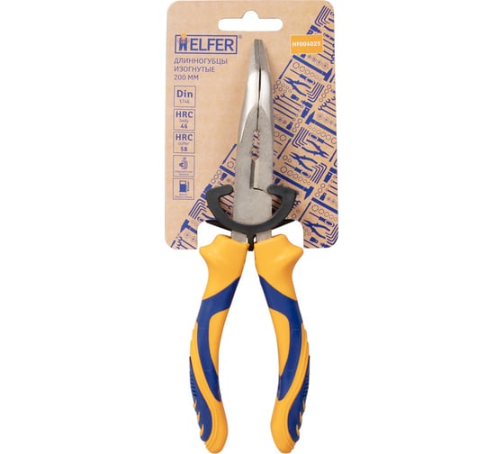 Изображение товара Изогнутые длинногубцы 200 мм HELFER HF004025