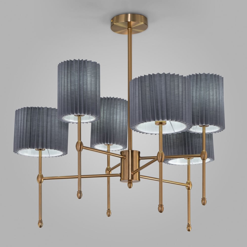 Изображение товара Потолочный светильник Eurosvet 60162/6 классика латунь ткань 6 ламп