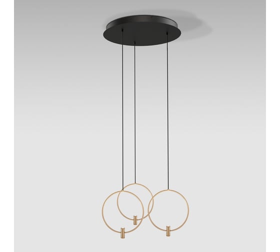 Изображение товара Подвесной светильник Eurosvet 50257/3 led черный/латунь a065629