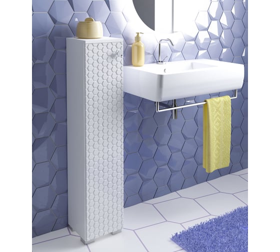 Изображение товара Туалетный шкаф SANTREK "Соната" белый, левый, 200x950x190 316071