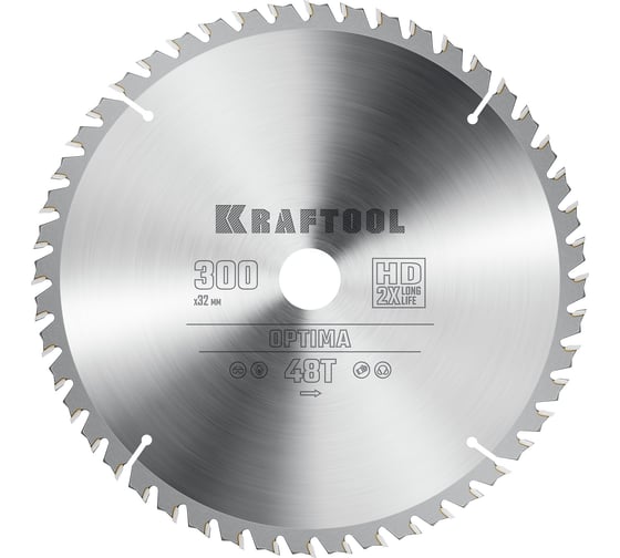 Изображение товара Диск пильный по дереву KRAFTOOL Optima 300x32 мм, 48Т 36951-300-32