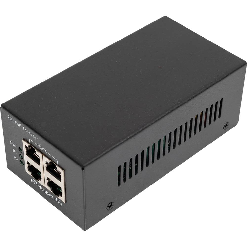 Изображение товара PoE-инжектор OSNOVO Midspan-2/602G Gigabit Ethernet на 2 порта с поддержкой IEEE802.3af/at