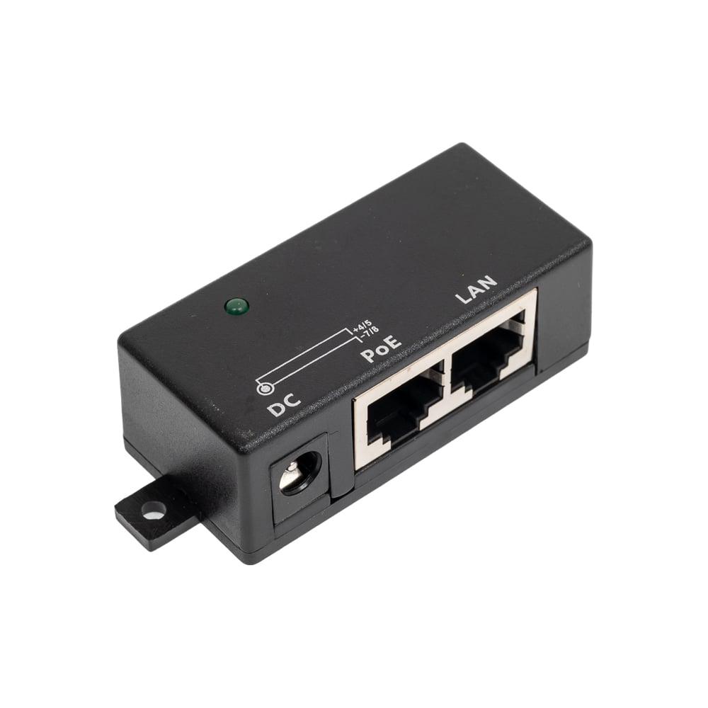 Изображение товара Пассивный PoE-инжектор OSNOVO Midspan-1/P1 для Ethernet до 100 м