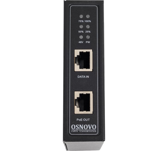 Изображение товара Промышленный PoE-инжектор OSNOVO Midspan-1/903G Gigabit Ethernet на 90W. sct1399
