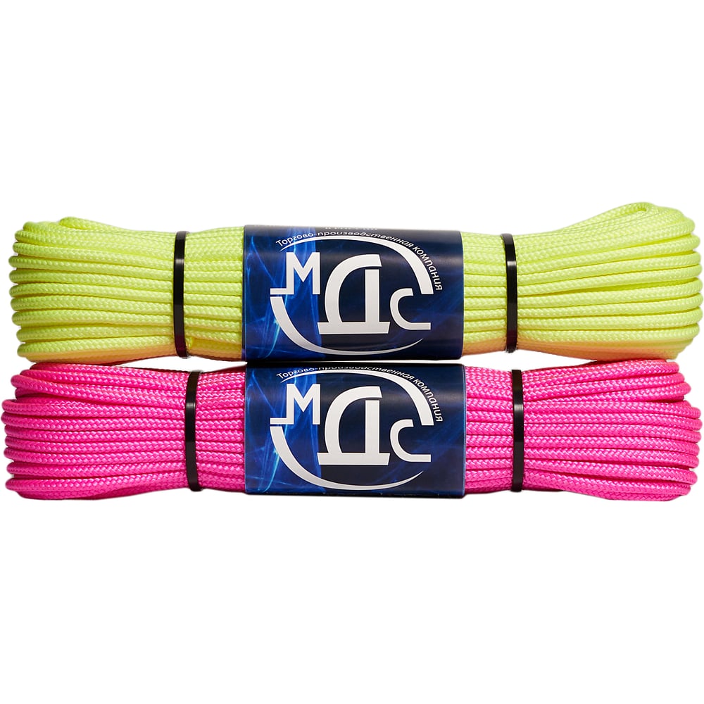 Изображение товара Полипропиленовый плетеный шнур МДС неоновый 4мм 16пр. с сердечником 30м