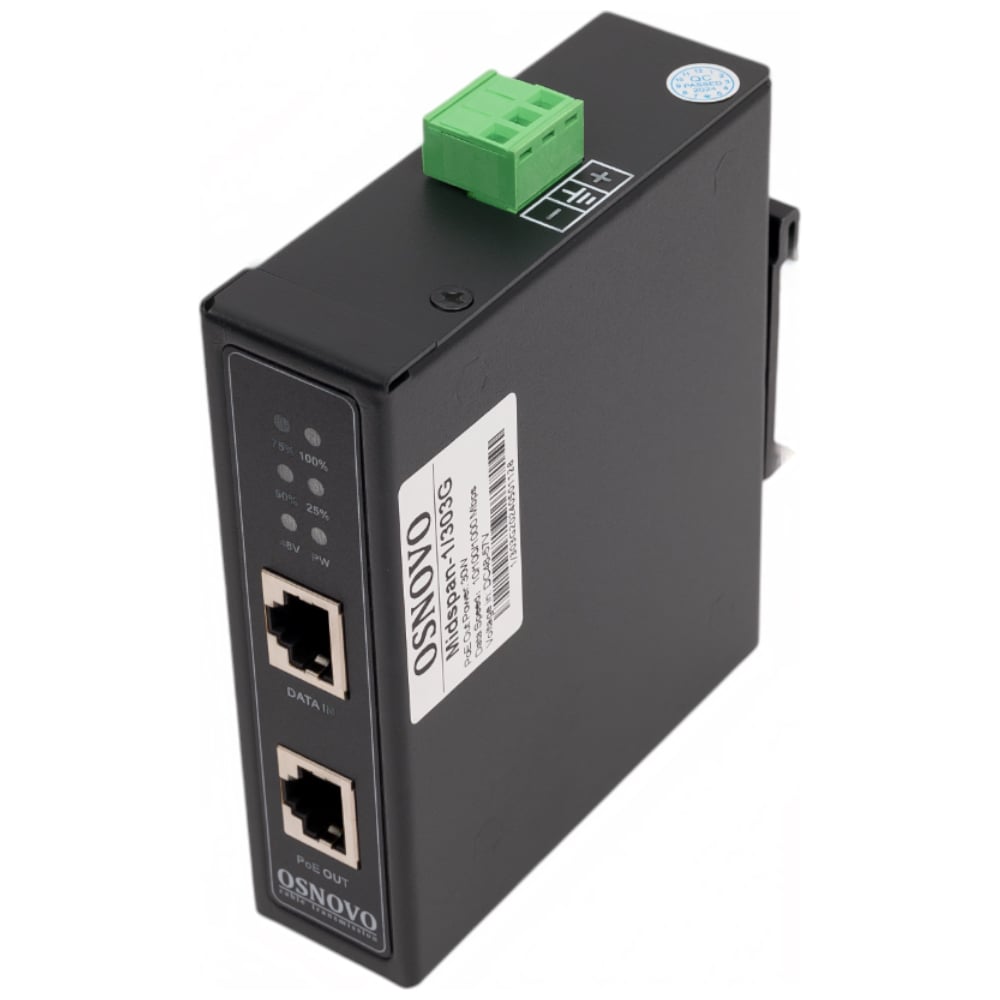   Все инструменты Промышленный гигабитный PoE инжектор OSNOVO sct0901