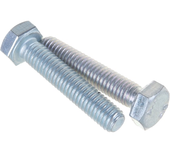 Изображение товара Болт Стройметиз полная резьба DIN933 М6х30, класс прочности 5.8, цинк 100 шт. 3011248