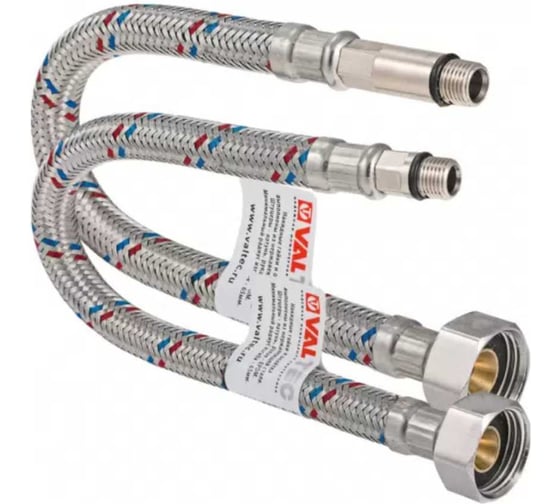 Изображение товара Комплект г/п для смесителя VALTEC М10х18+М10х35 - G1/2 50см VTf.005.IS.0410050
