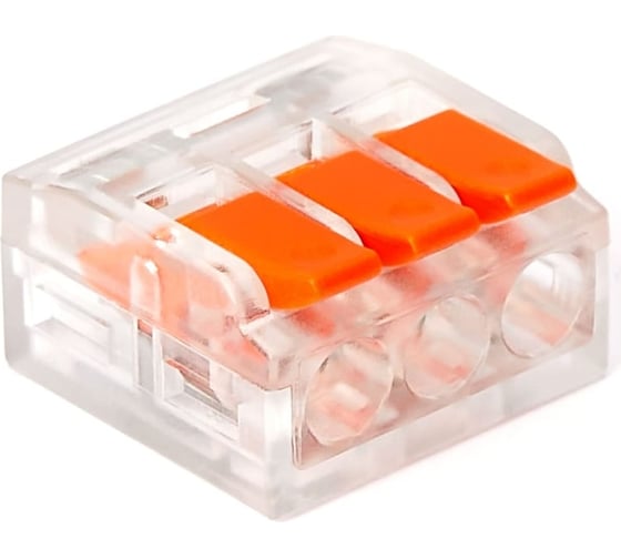 Изображение товара Трехпроводная клемма Gigant 6 шт/уп 0,08-2,5(4)мм² GCT-221-413-6