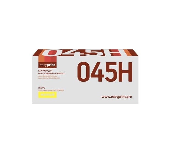 Изображение товара Картридж EasyPrint (045H Y/045H/045/C045HY/CS) для Canon i-SENSYS LBP611Cn, 613Cdw, MF631Cn, 633Cdw, 635Cx (2200 стр.) желтый, с чипом LC-045H Y