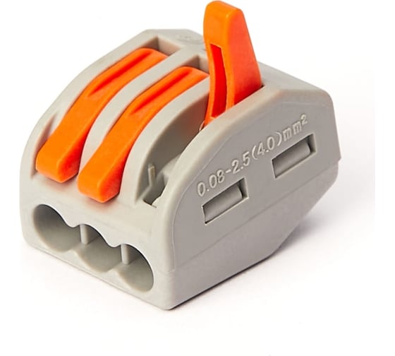 Изображение товара Трехпроводная клемма Gigant 50 шт/уп 0,08-2,5(4)мм² GCT-222-413-50