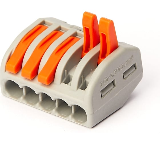 Изображение товара Пятипроводная клемма Gigant 20 шт/уп 0,08-2,5(4)мм² GCT-222-415-20