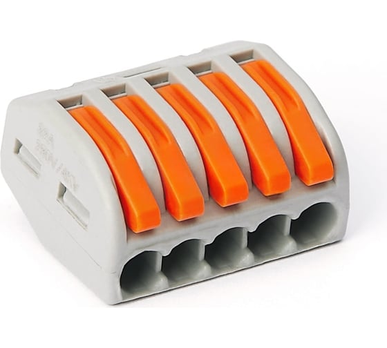 Изображение товара Пятипроводная клемма Gigant 5 шт/уп 0,08-2,5(4)мм² GCT-222-415-5