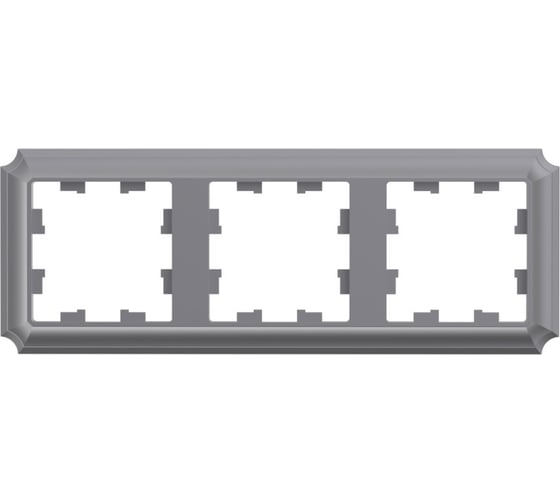 Изображение товара 3-постовая рамка Systeme Electric Atlasdesign antique, универсальная, сталь ATN100903