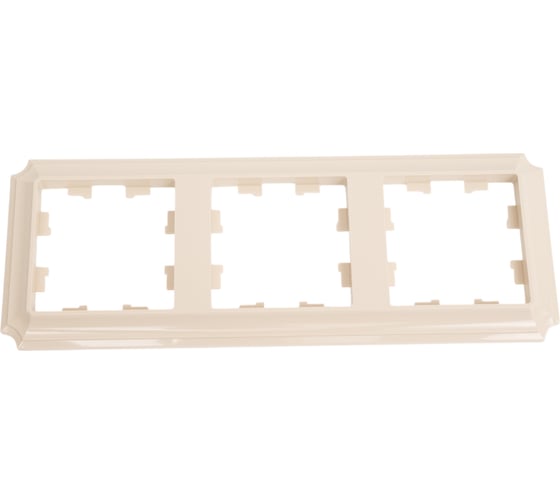 Изображение товара 3-постовая рамка Systeme Electric Atlasdesign antique, универсальная, бежевый ATN100203