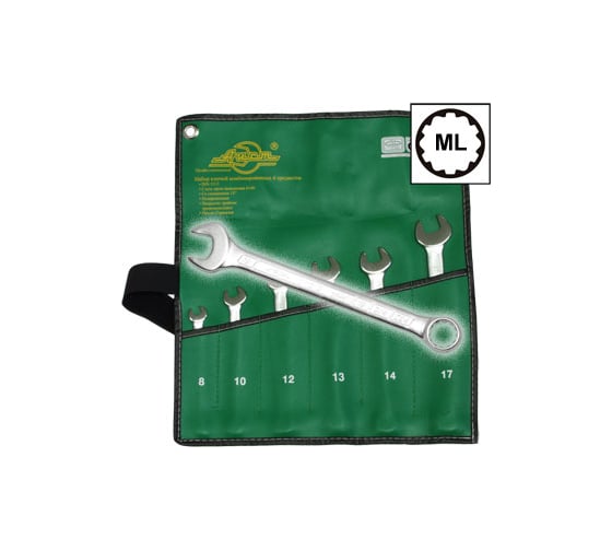 Изображение товара Набор ключей комбинированных 6 (18) предметов AIST 0011306A 00-00009250