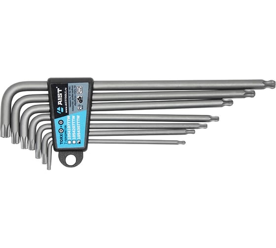 Изображение товара Набор Г-образных ключей TORX с отверстием под штифт 7 предметов AIST 1054307TTW 00-00017269