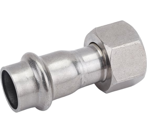 Изображение товара Соединитель с накидной гайкой VALTEC нержавеющая сталь 15х1/2 VTi.908.I.001504