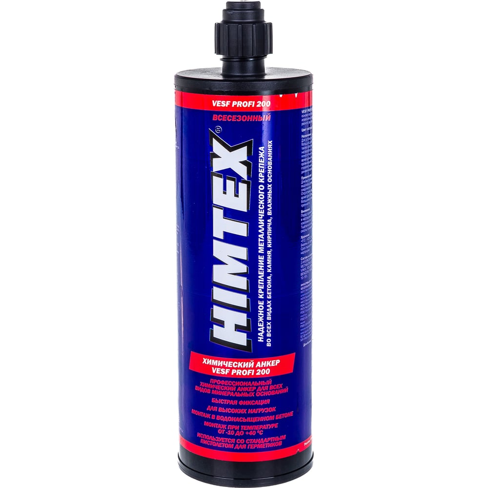 Изображение товара HIMTEX Хим анкер VESF PROFI 200 410 мл Для любого бетона, кирпича всесезонный + 1 насадка HIM200400