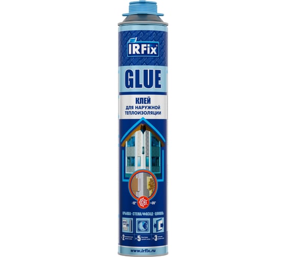 Изображение товара Клей-пена для наружной теплоизоляции IRFIX Glue, 800 мл, 10016