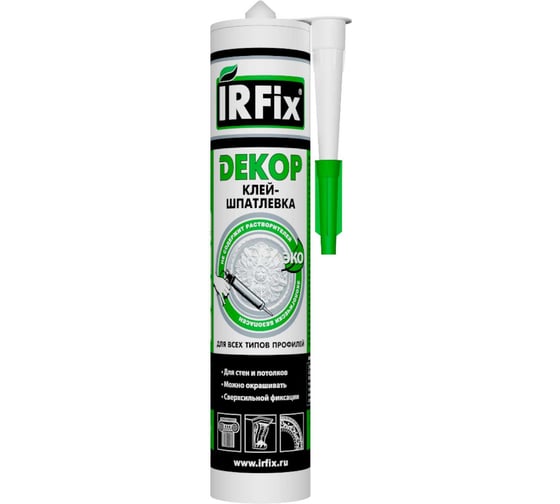 Изображение товара Клей - шпатлевка IRFIX DECOR белый 310 мл 20014