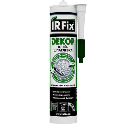 Изображение товара Клей - шпатлевка IRFIX DECOR белый 310 мл 20014